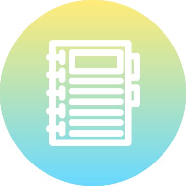 Notebook Line Icon Isolated on White Background