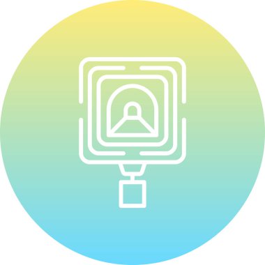 Tünel Asgari Düz Vektör İllüstrasyonu