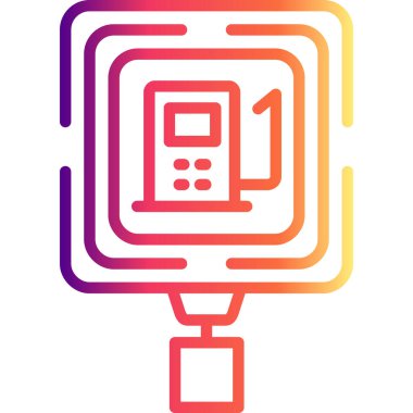 Benzin İstasyonu Profesyonel Temiz Kullanıcı Arayüzü Elemanı