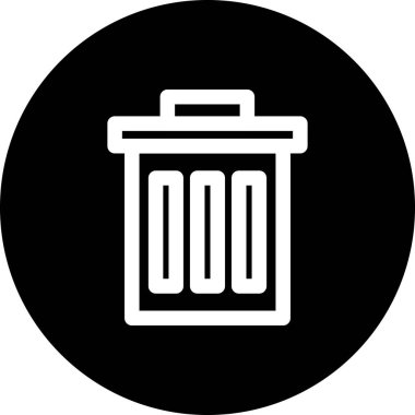 Bin Premium Asgari Düz Vektör İllüstrasyonu