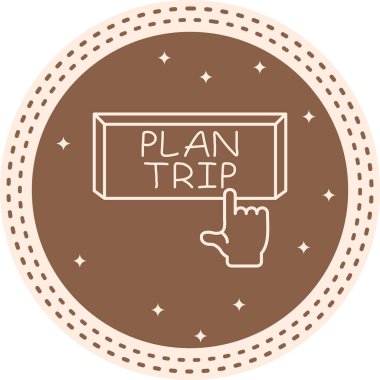 Trip Web simgesi vektör çizimi planı
