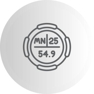 Manganez Kimyasal Element Basit Simge, Vektör