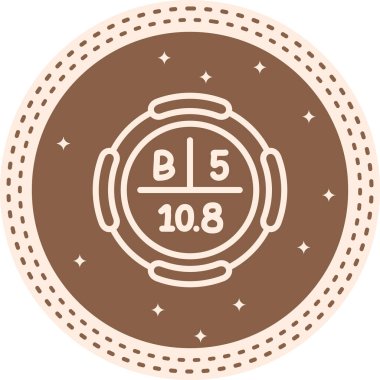 Boron sembolü, periyodik tablonun kimyasal elementi, vektör simgesi