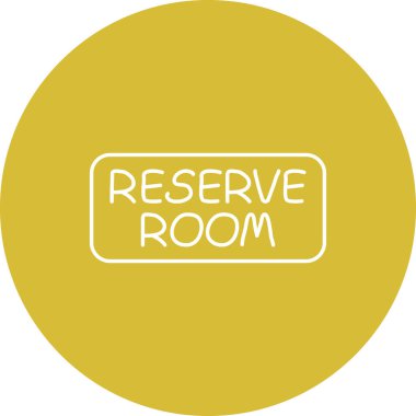 Rezerv Odası Web simgesi vektör çizimi