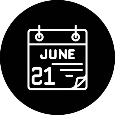 21 Haziran Zarif Dijital Tasarım Sembolü