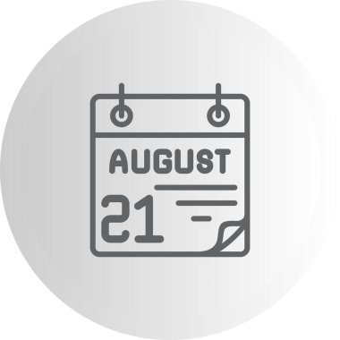 21 Ağustos Dengeli Düz Modern Tasarım Elemanı