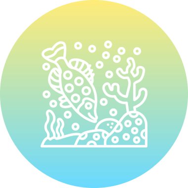 Beyaz Crappie ağ simgesi vektör illüstrasyonu