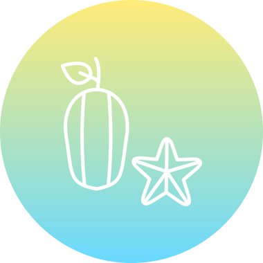 Starfruit Minimal Yüksek Kaliteli Grafik Sembolü