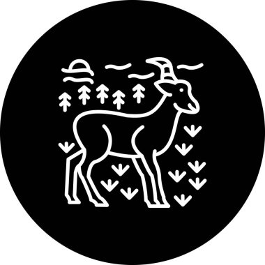 Antilop web simgesinin vektör illüstrasyonu