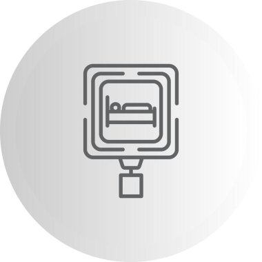 Konaklama web simgesi vektör çizimi