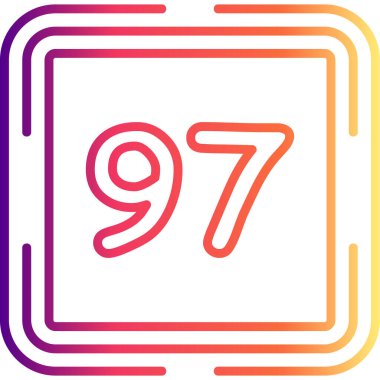 Doksan yedi web simgesi vektör illüstrasyonu