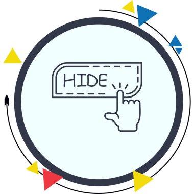 Parmak Tuşu Yaratıcı Minimum Vektör Sanatı Özelliğini Gizle