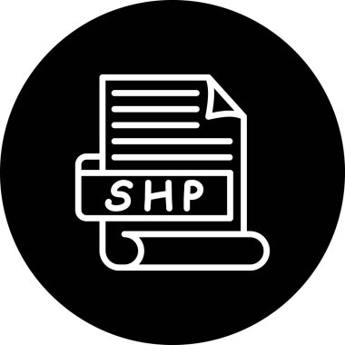 SHP web simgesi vektör illüstrasyonu