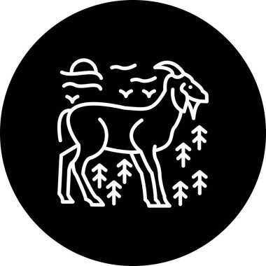 Keçi simgesi vektör illüstrasyon tasarımı