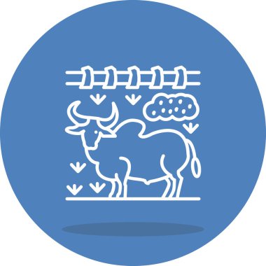 Bizon simgesi vektör çizimi