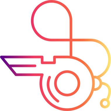 Eğimli çizgi dizaynlı renkli ıslık