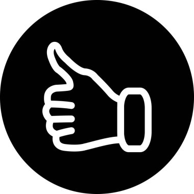 Beyaz Arkaplanda İzole Edilmiş Modern Satır Simgesi Başparmakları  