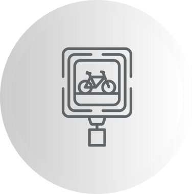 Bisiklet Geçidi Web simgesi vektör çizimi