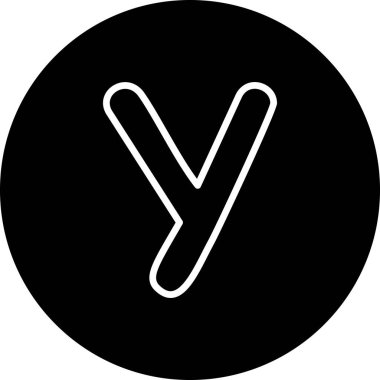 Y Küçük Harfi Modern Dijital Sanat Nesnesi