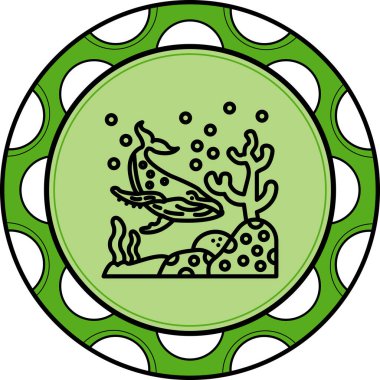 Whale web icon vector illustration