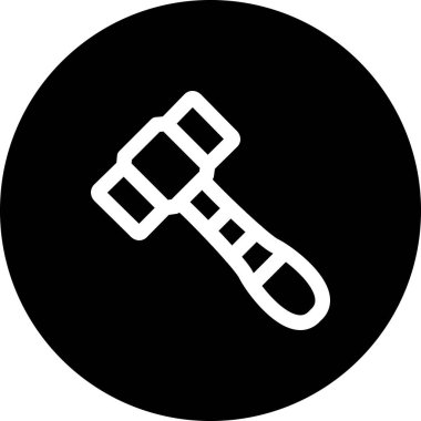 Modern Çekiç Hattı Simgesi Beyaz Arkaplanda İzole Edildi 