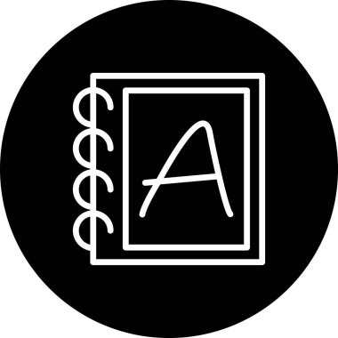 Büyük harf A web simgesi vektör illüstrasyonu