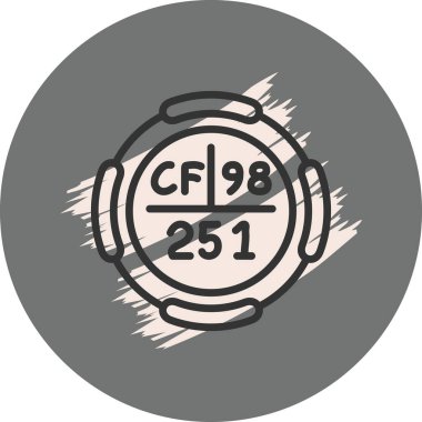 Kaliforniya sembolü, periyodik tablonun kimyasal elementi, vektör simgesi