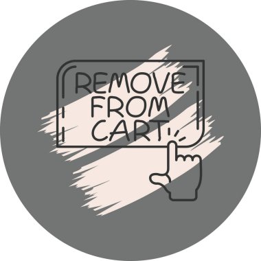 Cart web simgesi vektör illüstrasyonundan kaldır