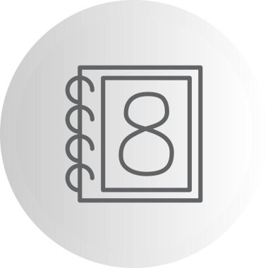 8 Numaralı Zarif Minimum Dijital Grafik Sembolü