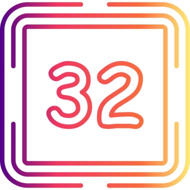 32 Web simgesi vektör illüstrasyonu