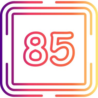 Seksen beş web simgesi vektör illüstrasyonu