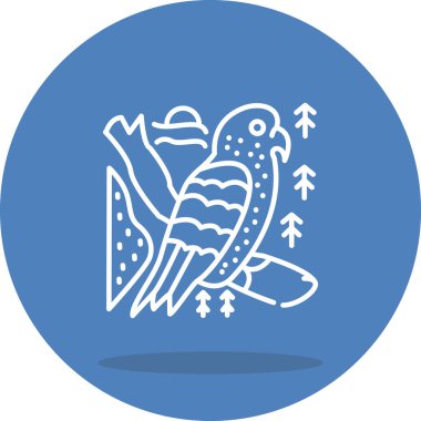 Kea kuş simgesi vektör çizimi tasarımı