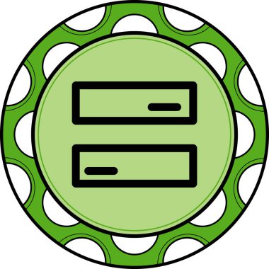 Eşitlik ve adaleti temsil eden yeşil dairesel sembol