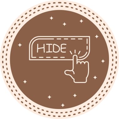 Parmak Tıklatma Ayırt Edilmiş Temiz Damgalama Grafiksel Şeklini Gizle