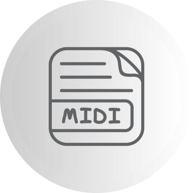 Müzik ve ses tasarımını temsil eden Midi Dosya simgesi