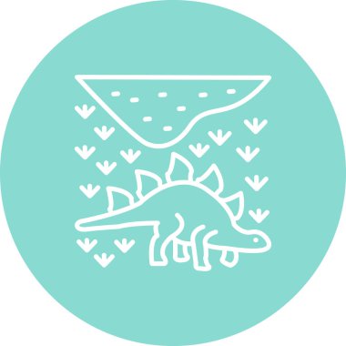 Stegosaurus simgesi vektör çizimi