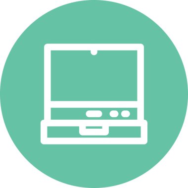 dizüstü bilgisayar simgesi, vektör illüstrasyonu basit tasarım