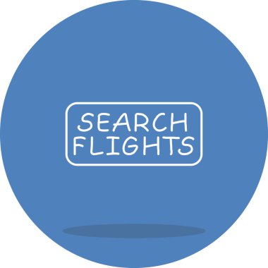 Arama Uçuşları web simgesi vektör çizimi