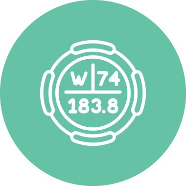 Tungsten sembolü, periyodik tablonun kimyasal elementi, vektör simgesi