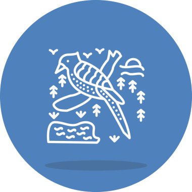 Saygın Quetzal ikon vektör illüstrasyon tasarımı