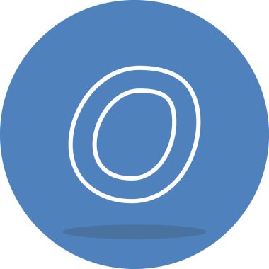 Küçük Harf O web simgesi vektör çizimi