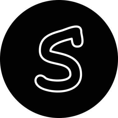 Küçük harf S web simgesi vektör illüstrasyonu