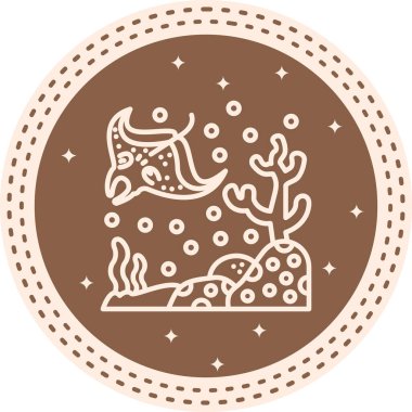 Manta Ray web simgesi vektör illüstrasyonu