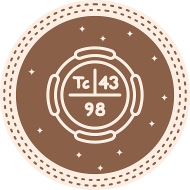 Teknik sembol, periyodik tablonun kimyasal elementi, vektör simgesi