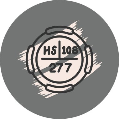 Hassium web simgesi vektör illüstrasyonu