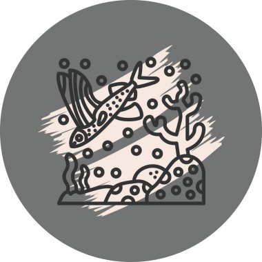 Uçan Balık web simgesi, vektör illüstrasyonu