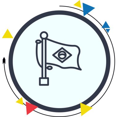 Brezilya ikonunun ulusal bayrağı, tasarım elementi