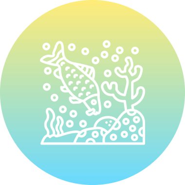 Sazan Balığı web simgesi vektör illüstrasyonu