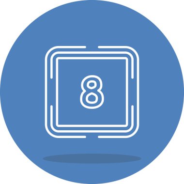 Counting Eight Elegant Balanced Flat Art Feature