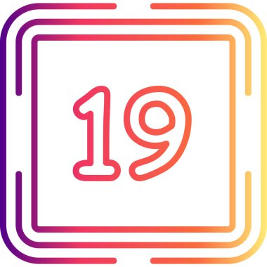 19 numaralı web sayfası simgesi. 19 numaralı düğme.
